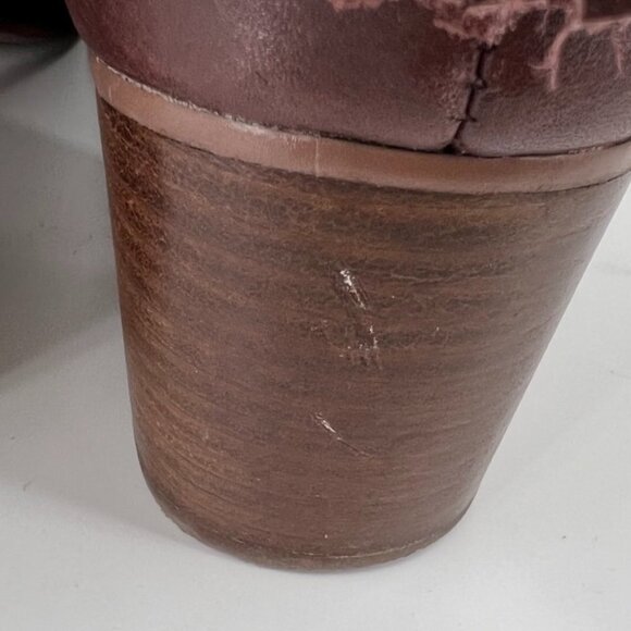 ✅ TOMS Carpe Diem Leather Ankle Heel Boots Size 9 - Picture 7 of 10